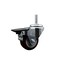 Service Caster 3 Inch Maroon Polyurethane Wheel Swivel 58 Inch Threaded Stem Caster with Brake SCC SCC-TS20S314-PPUB-MRN-PLB-58212 - alternate 1
